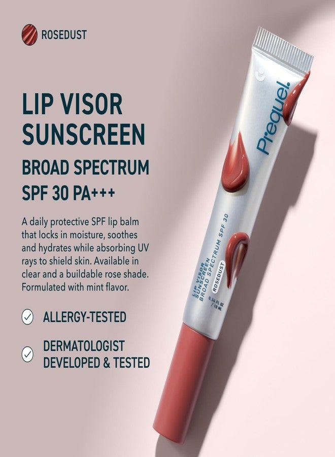 Prequel Skin Lip Visor, Tinted Lip Balm with SPF 30 PA+++. Rosedust, Mint Flavor, Rosy Nude Shade with Non-Sticky Finish – Moisturizing Semi Gloss Balm Sunscreen for Daily Use - 2 Pack - Image 2